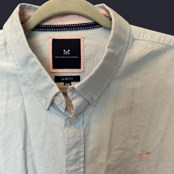 Crew Clothing Chambray Blue Slim Fit Oxford Shirt - XXL - Picture 2 of 7